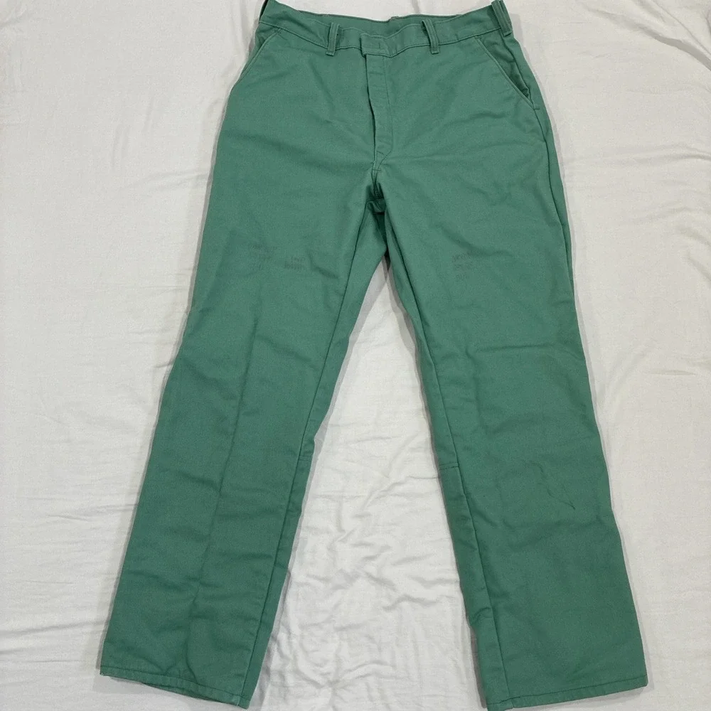 Westex Proban FR-7A Flame Resistant Work Pants Mens 38x32 Green‎ USA 100% Cotton